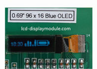 โปร่งใสโมดูลการแสดงผล OLED 0.69 นิ้ว 96x16 I2c SSD1306 I2C Interface